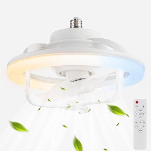 360 ° Rotating RGB Ceiling Fan Light 50W